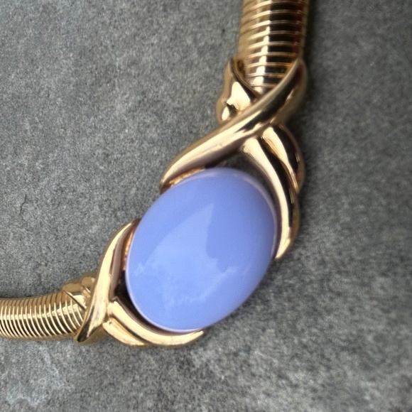 Vintage 1980’s Trifari Omega Chain Choker Necklace - Picture 3 of 6